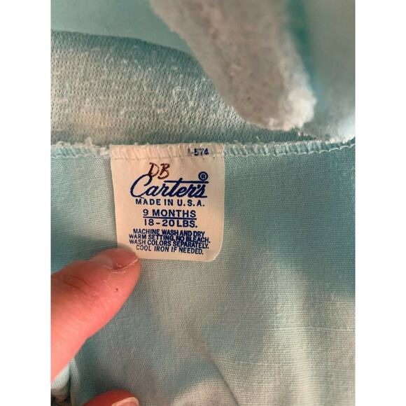 Carter's Baby Size 9 Months Terrycloth Duck Romper Vintage Made in USA Rare - Picture 5 of 5